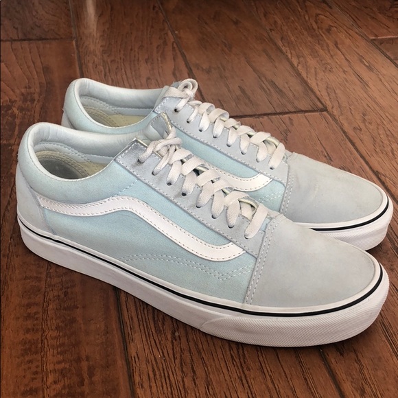 light blue old skool vans